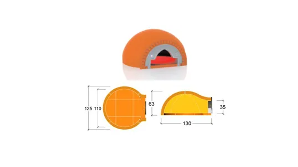 Печь для пиццы на дровах ALFA PIZZA SPECIAL PIZZERIA CORNICE 120
