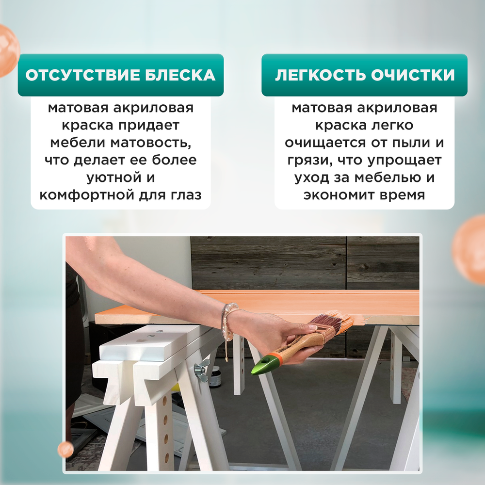 Универсальная акриловая краска без запаха для дерева и пластика Гумвнутрянка | Лофт и дерево (Россия)