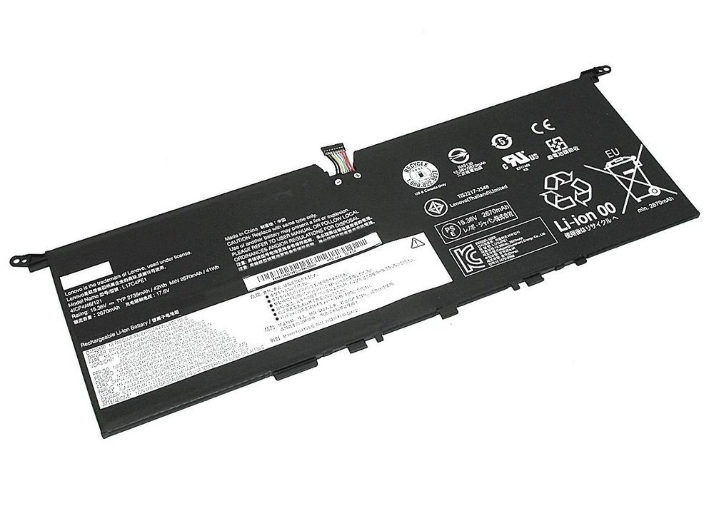Аккумуляторная батарея для ноутбука Lenovo IdeaPad 730S-13 (L17M4PE1) 15,36V 2735mAh