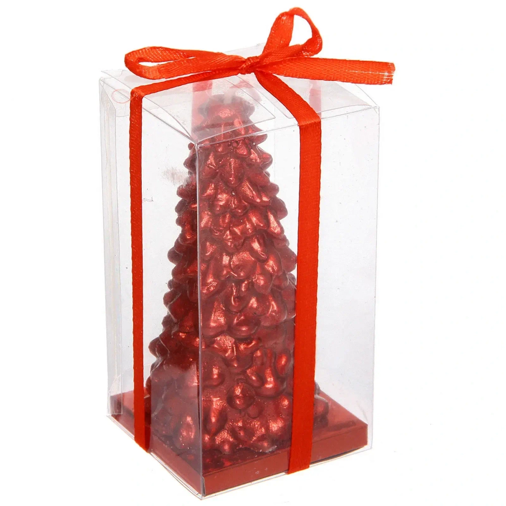 Свеча новогодняя «Сказочная ель» 5,5х10 см, красный