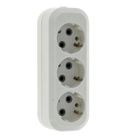 Колодка EKF "Эксперт" 3 гнезда 16А/3,5кВт с заземляющими контактами, 126055