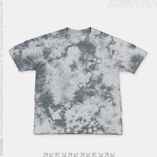 Футболка КУЛЬТУРА Oversize "Basic" Tiedye серый