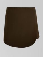 Юбка-шорты Yu Ze Fashion 2019231 однотонная на молнии сзади