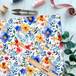 Ткань Ниагара Софт яркие полевые цветы