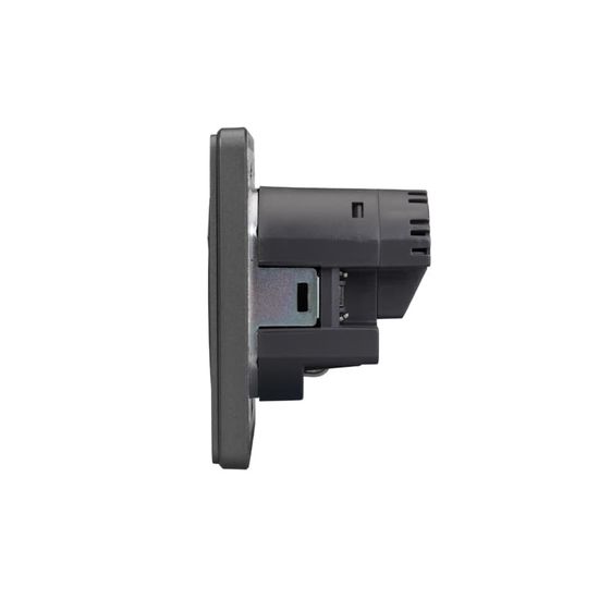 Розетка ROUND 1-ая с/з с/у з/ш 16А с USB A+C быстрой зарядки 5В/3А титан KRANZ