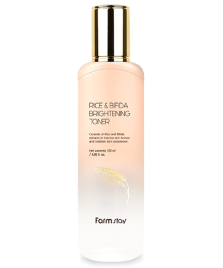 Отбеливающий тонер Rice&Bifido FarmStay