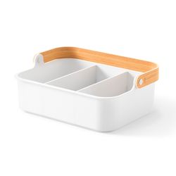 Органайзер Bellwood, 37х27 см, белый/натуральное дерево