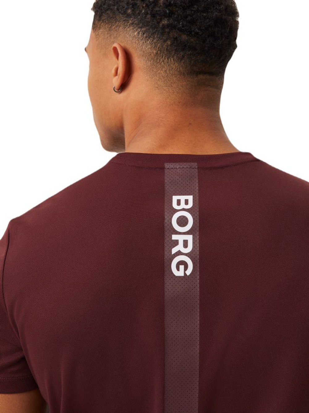 Мужская теннисная футболка Björn Borg Ace T-Shirt Stripe - decadent chocolate