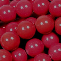 Бусина гладкая коралл красный (имитация) асс.