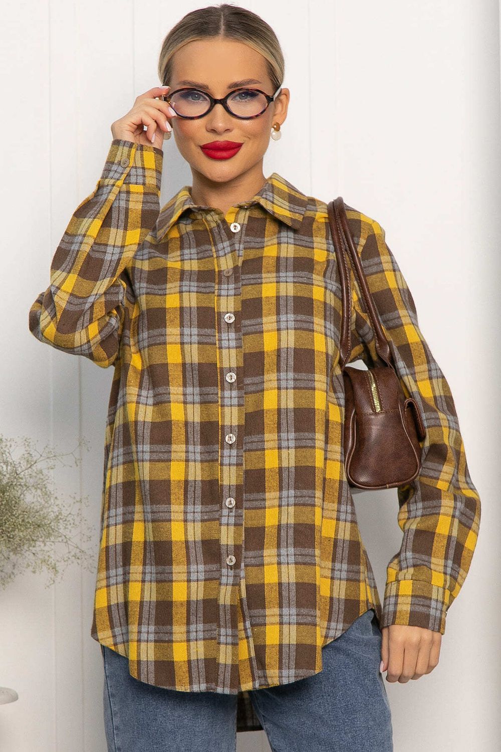 Рубашка Денни (желто-коричневая) Б14135-7М LT Collection