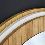 Зеркало настенное Пиафорте 81х81 из массива дикого дуба