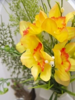 Панно "Птички" с искусственными цветами 36*28 см