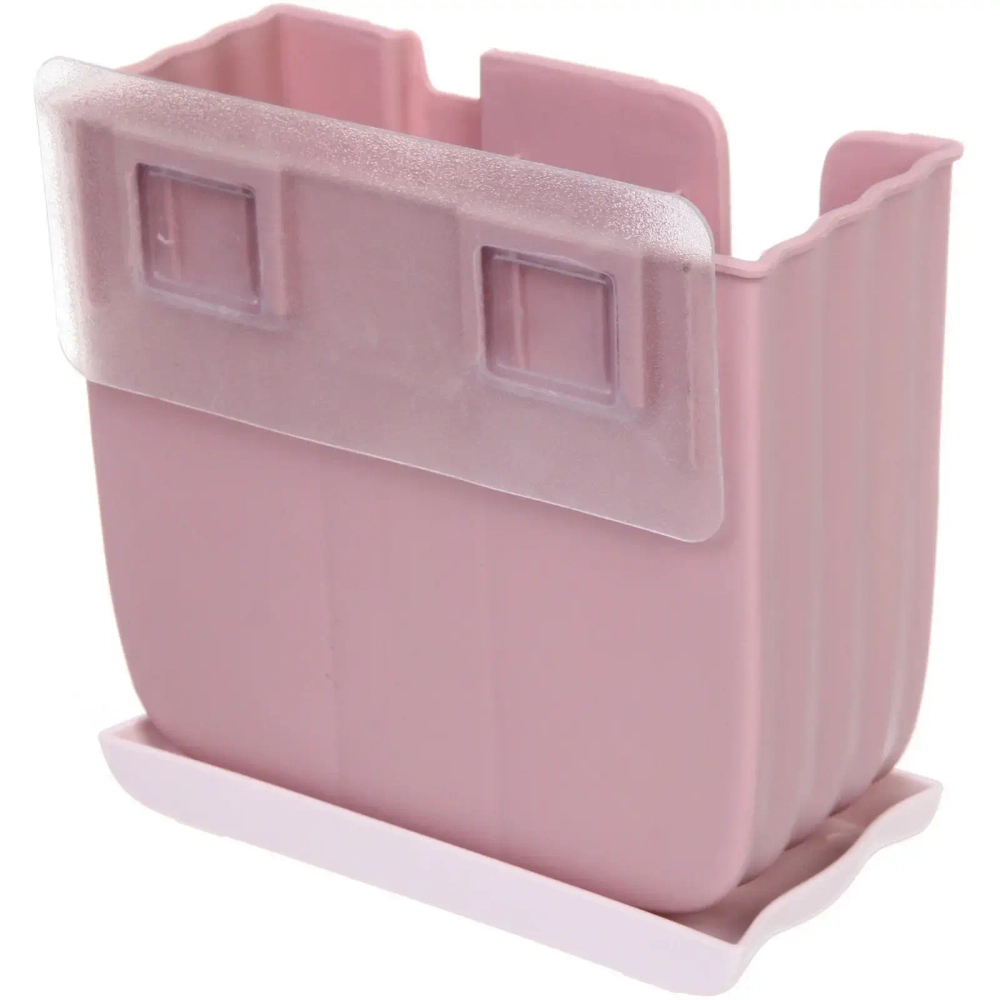 Подставка для столовых приборов «SEGRETO» 16*7,5*15см 3секции пыльная роза