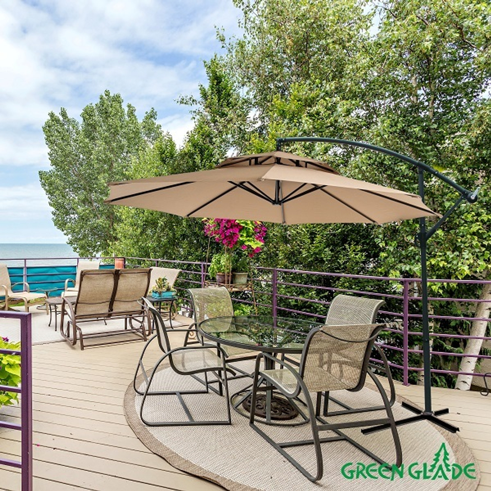 Зонт садовый Green Glade 8803 светло-коричневый