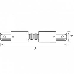 Соединитель гибкий для треков Lightstar Barra 501156