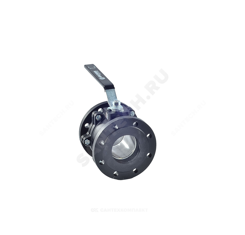 Кран шаровой чугун R740F Ду 150 Ру16 фл полнопроходной рукоятка Тмакс=120 оС Giacomini R740FLY015