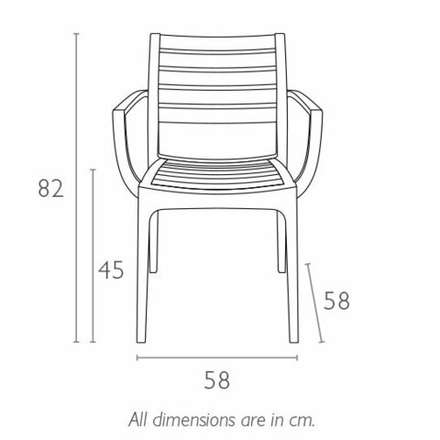 Кресло пластиковое Siesta Contract Artemis, бежевый