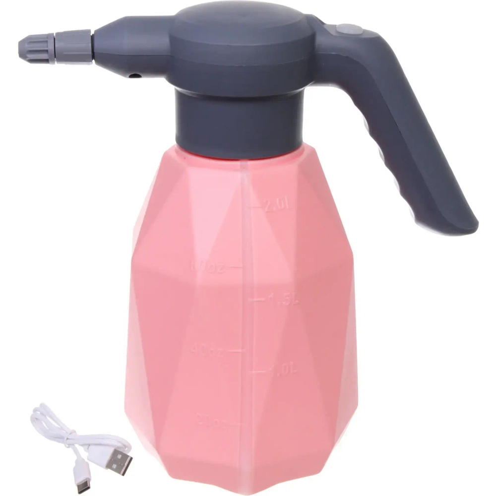 Опрыскиватель аккумуляторный 2л цвет розовый USB QW1A