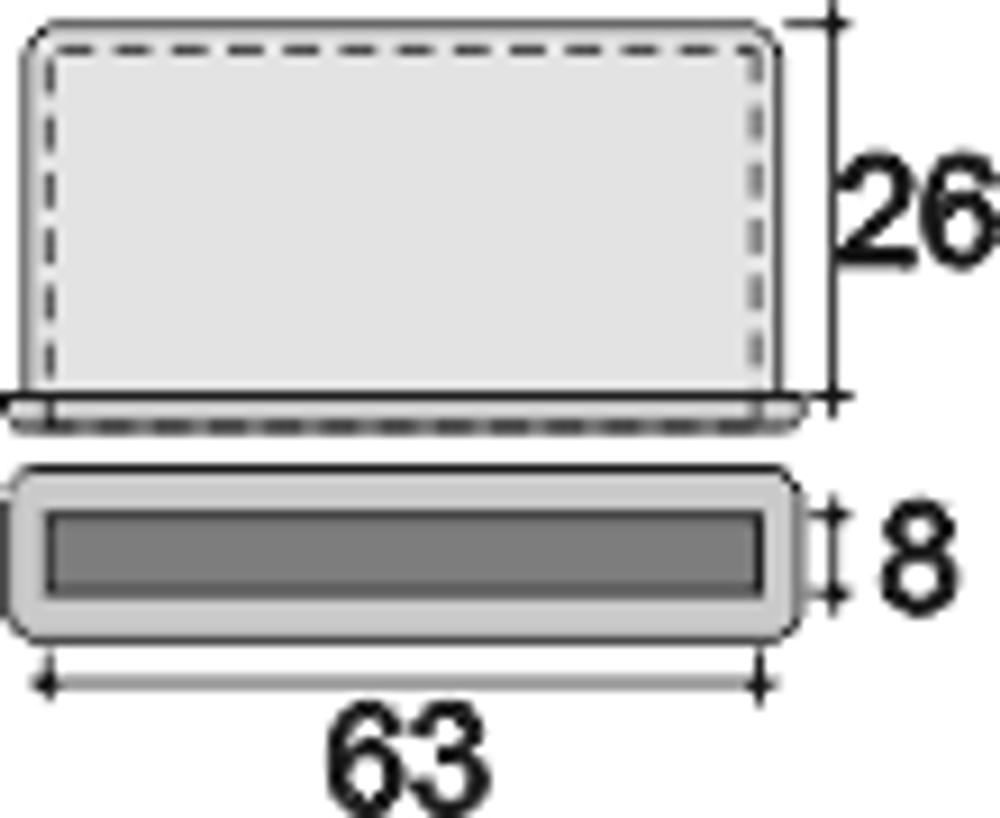 Латодержатель врезной 63 мм