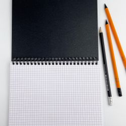 Блокнот Rhodia Classic Reverse Book на спирали 21х21 в клетку 80 гр черный (193609C) 2