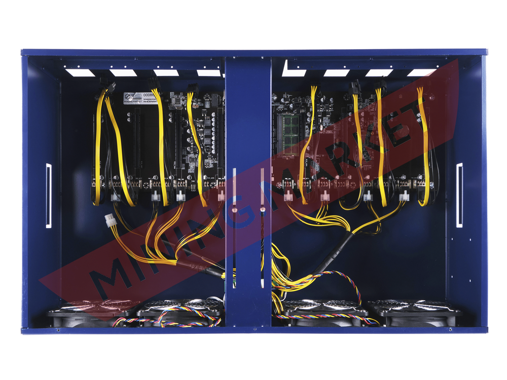 Безрайзерная тушка для майнинга "OCEAN-BitMain", тихая  (любые на выбор кулера)