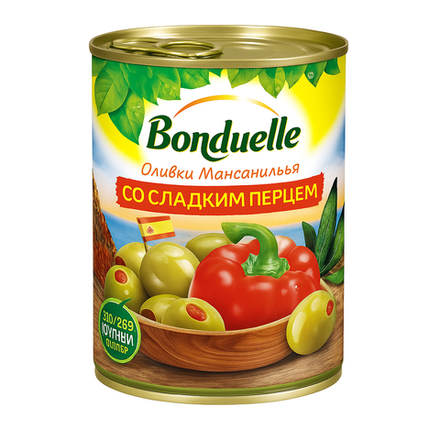 Оливки Bonduelle со сладким перцем 300 гр