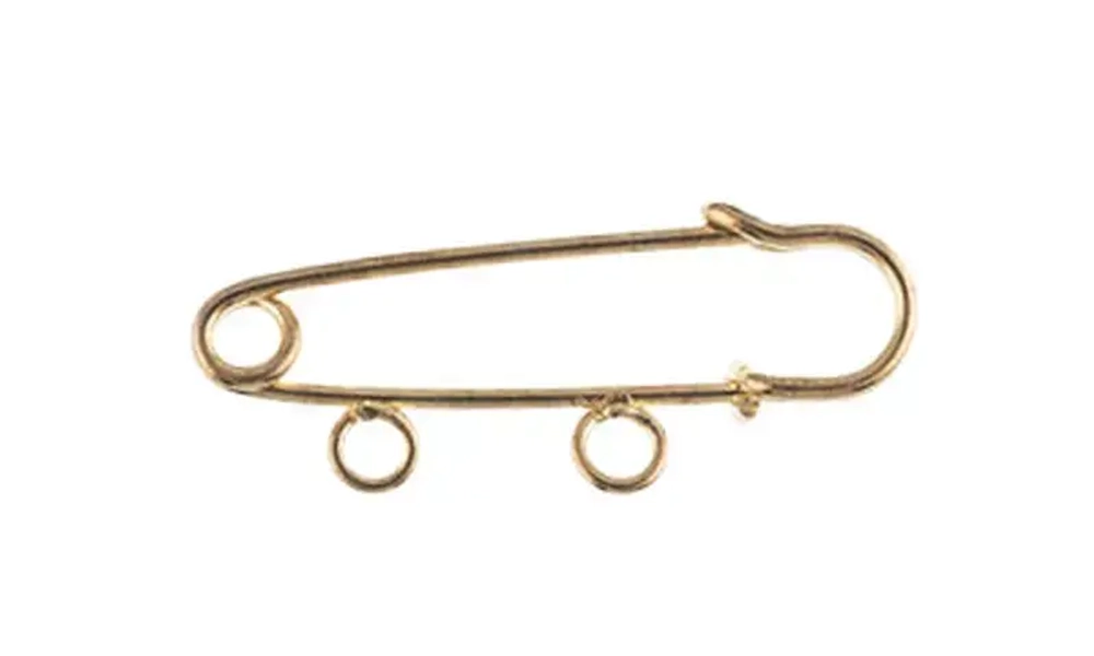 Булавка для подвесок Zlatka золотистая 2 петли 3,5 см