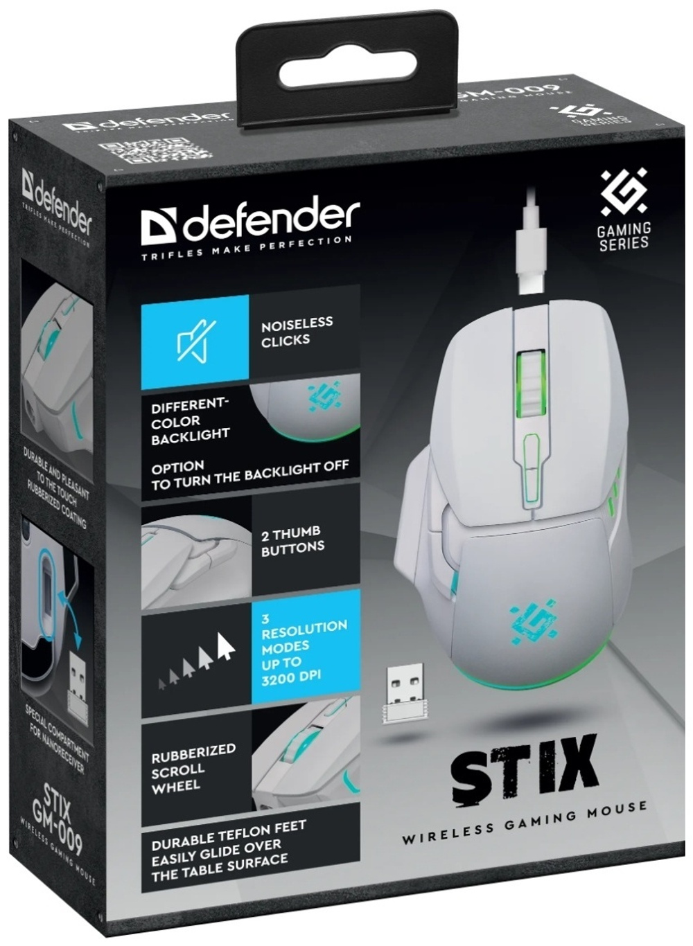 Мышь Defender Stix GM-009 52009 белый