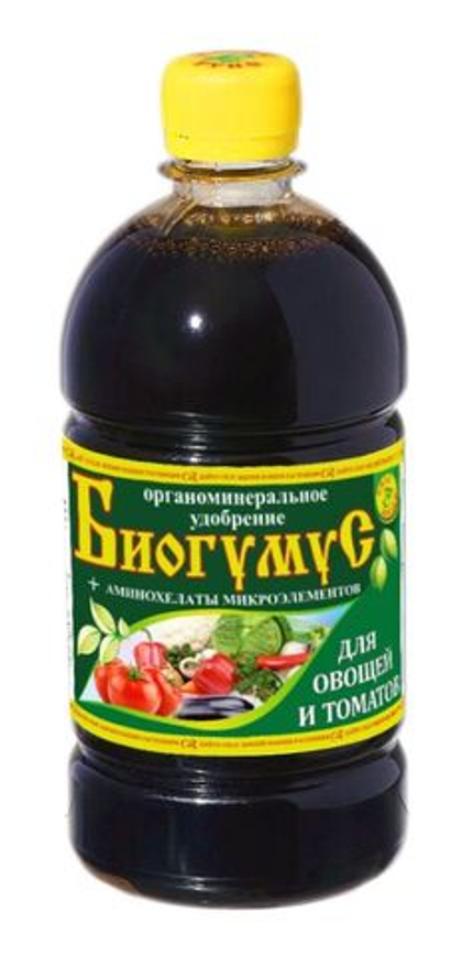 Удобрение Биогумус для овощей и томатов, 0,5л