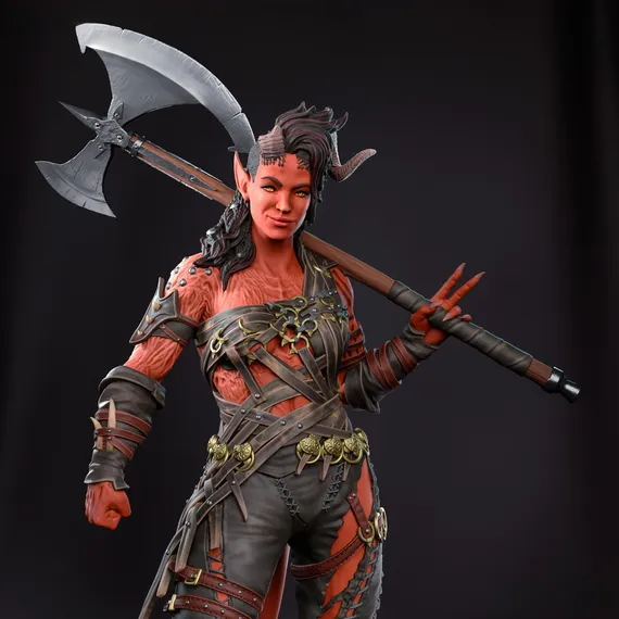 Karlach big Axe - Baldur&#39;s Gate 3