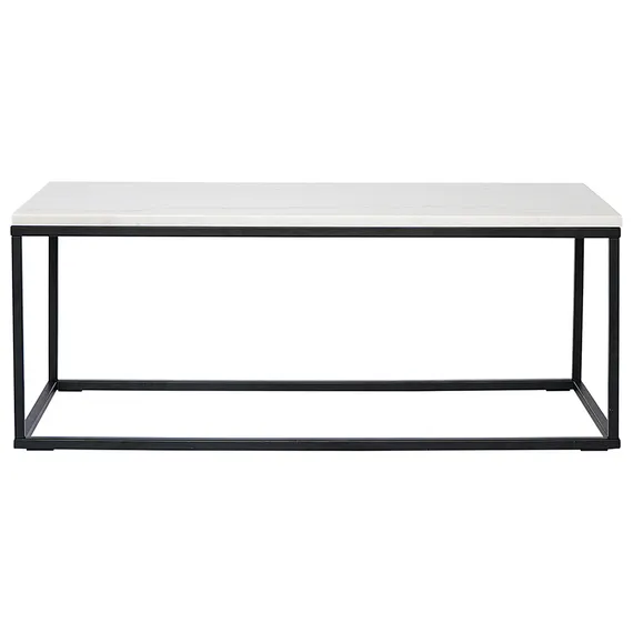 Столик журнальный Mayen, 90х40х35 см, белый мрамор/черный