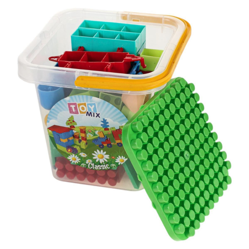 Конструктор 60эл. в пластмассовом контейнере BTG-021 (18х18х19см)