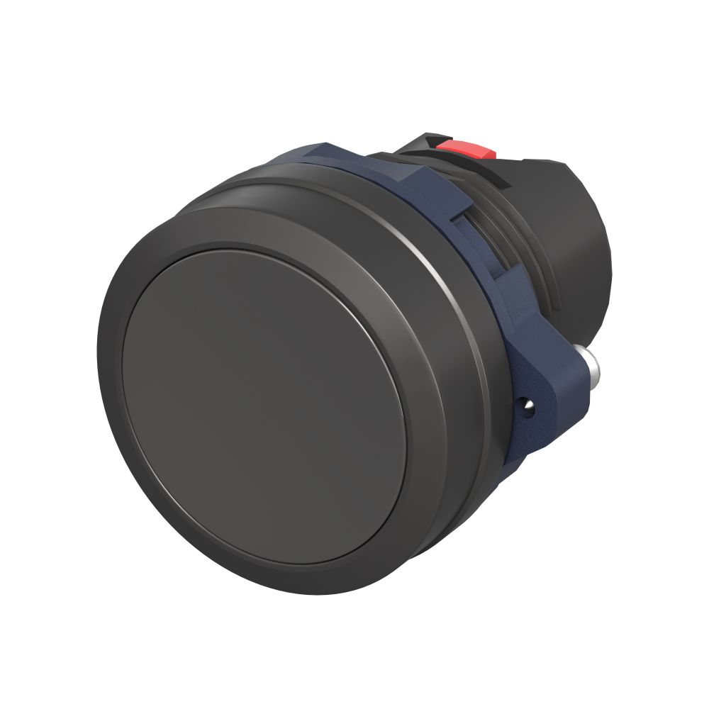 Кнопка плоская без фиксации, черная