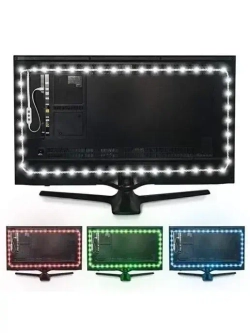 Светодиодная многоцветная RGB LED лента с пультом 3м 5050 SMD с USB, света диодная РГБ ЛЕД подсветка