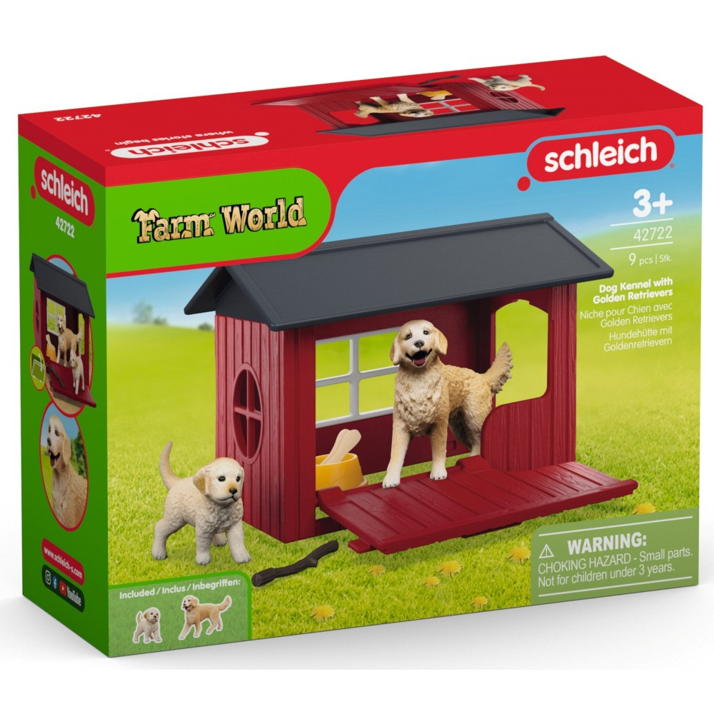 Schleich S 42722 — Будка для собак с золотистыми ретриверами — фото 1