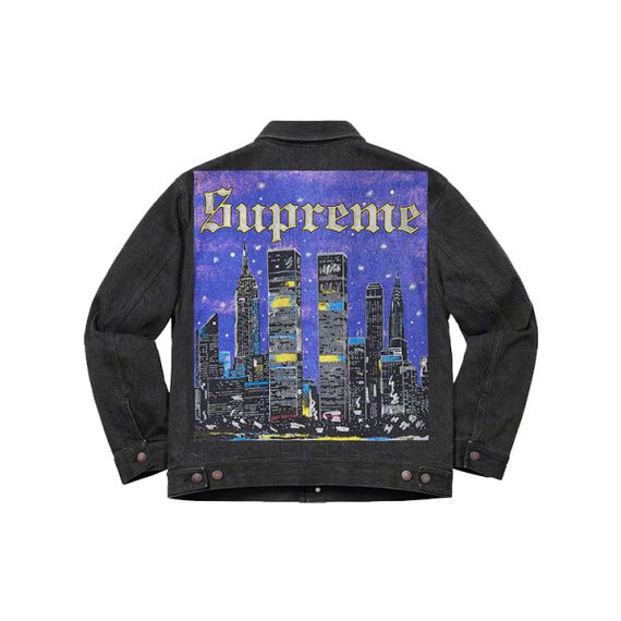 Supreme SS19 New York Painted Trucker Jacket