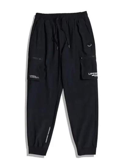 Брюки джоггеры с молнией