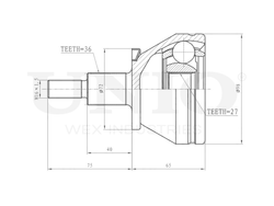 ШРУС внешний UNIO CVJ-20328