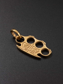 Подвеска кастет серебро с позолотой