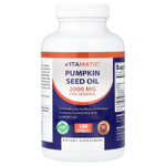 Vitamatic, тыквенное масло, 180 капсул (1000 мг в 1 капсуле)