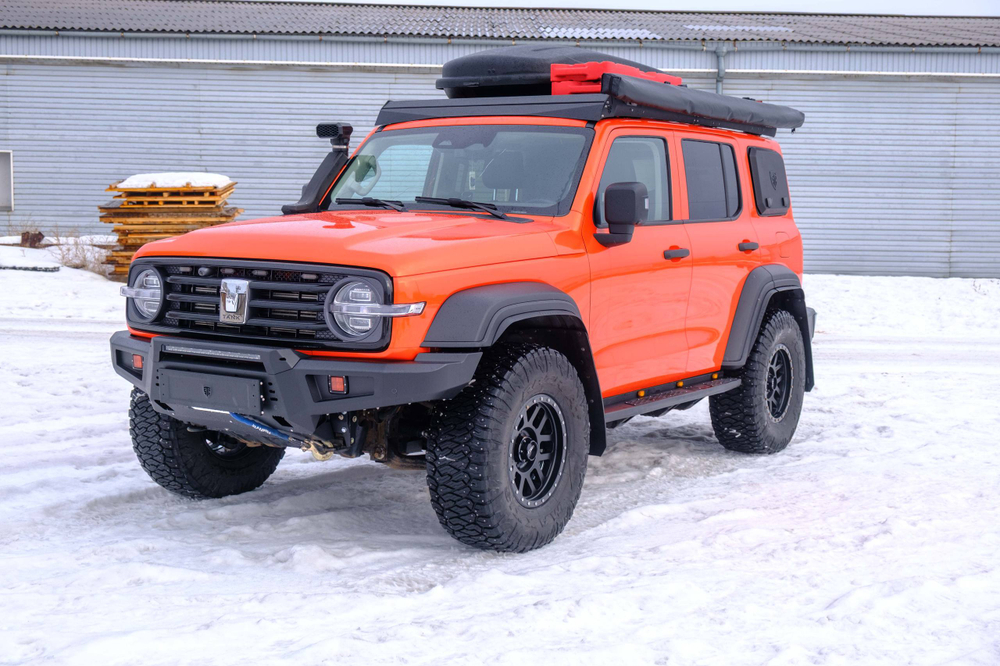 Tank300 Бампер силовой передний STC под противотуманные фары и балку дальнего света