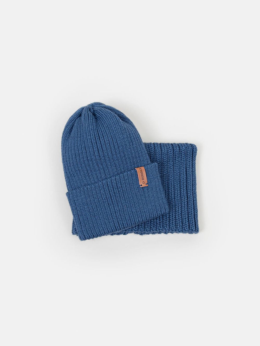 Шапка тыква из смесовой шерсти однослойная "Деним"