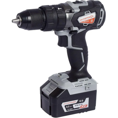 Дрель-шуруповерт аккум. ударная ИНТЕРСКОЛ ДАУ-13/18В 1АКБ(4Ач) (574.4.1.70)