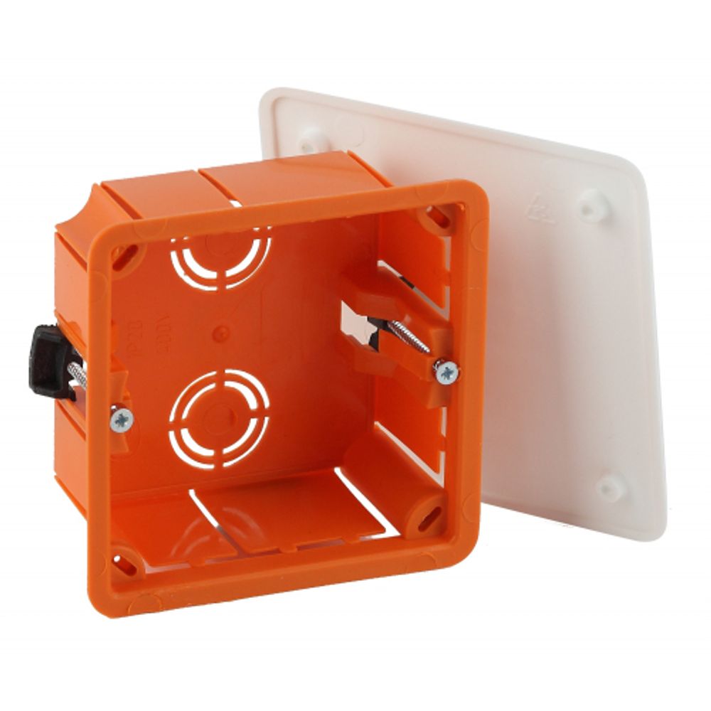 Распаячная коробка ЭРА KRP-120-92-45 скрытой установки красно-белая 120х92х45мм для полых стен саморезы крышка IP20