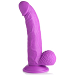 Фиолетовый фаллоимитатор на присоске 7.5 Dildo with Balls - 21,5 см. (Цвет: фиолетовый)