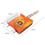 Решетка-гриль ГЛУБОКАЯ универсальная, размер 260х235 мм, глубина 60 мм, оксидированное покрытие, 101405, 701744