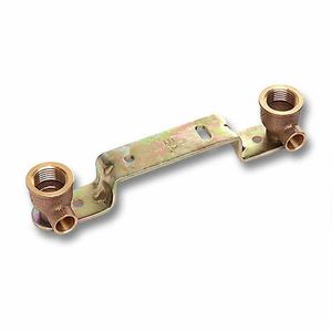 Водорозетки двойные бронзовые под пайку Sanha ВР на изогнутой планке (серия 4976)