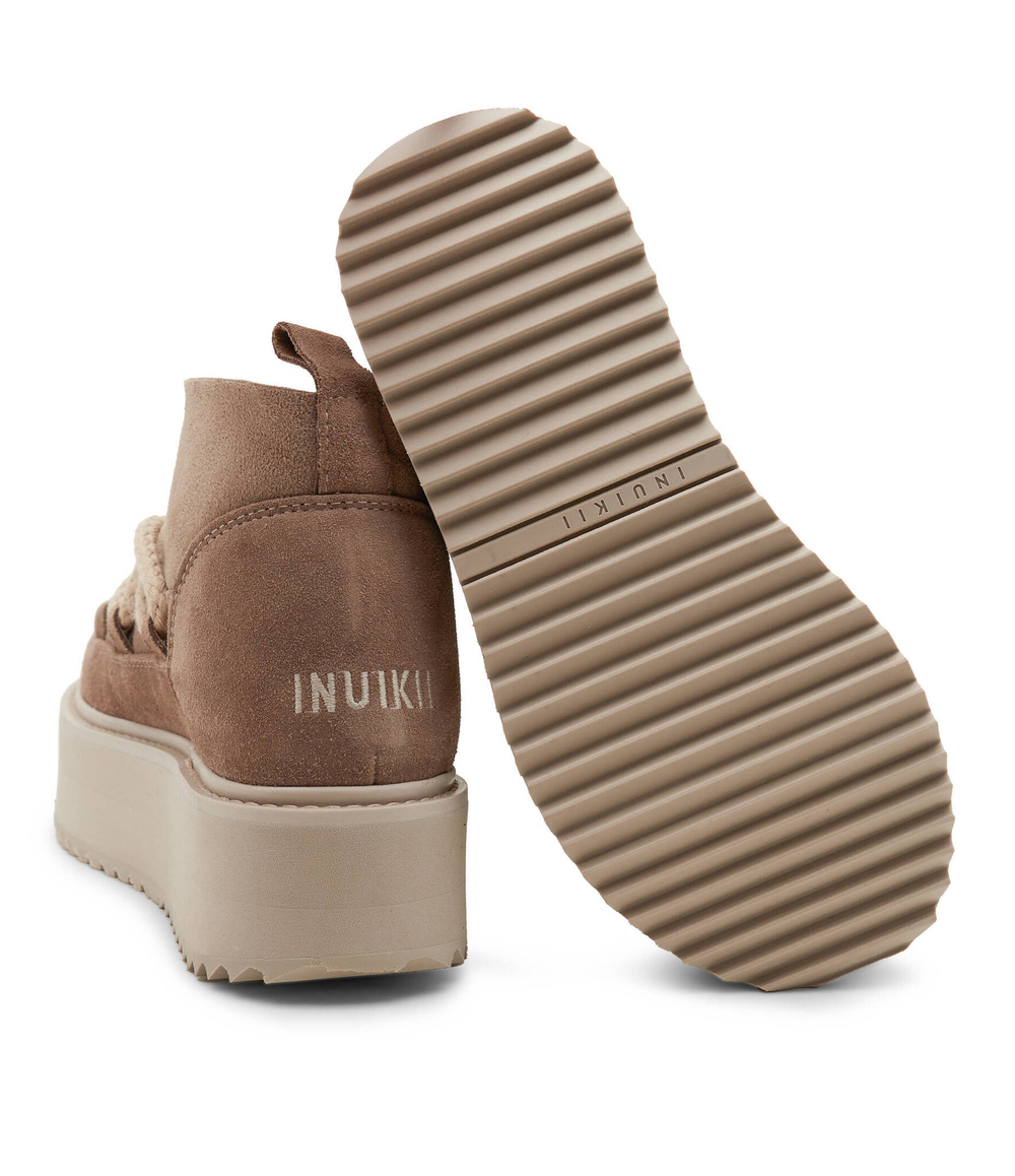 Кожаные угли classic low platform INUIKII - бежевый(75104-105)