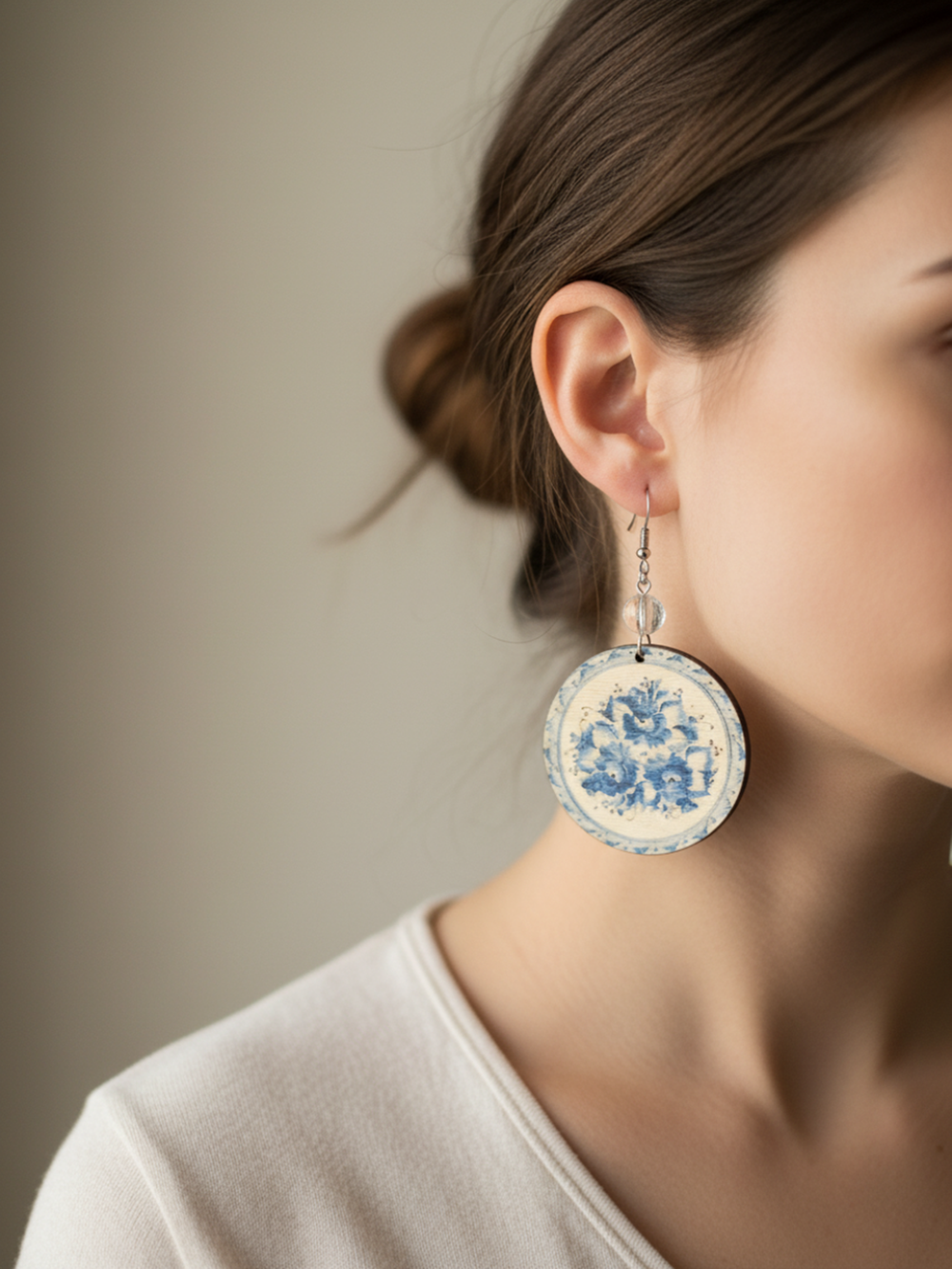 Серьги Гжель