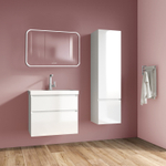 Комплект тумба Velluto 60 (60*60*450) подвесная с раковиной Слим 60